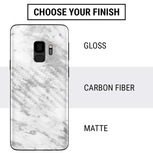 Silver Marble Galaxy S9 Skin